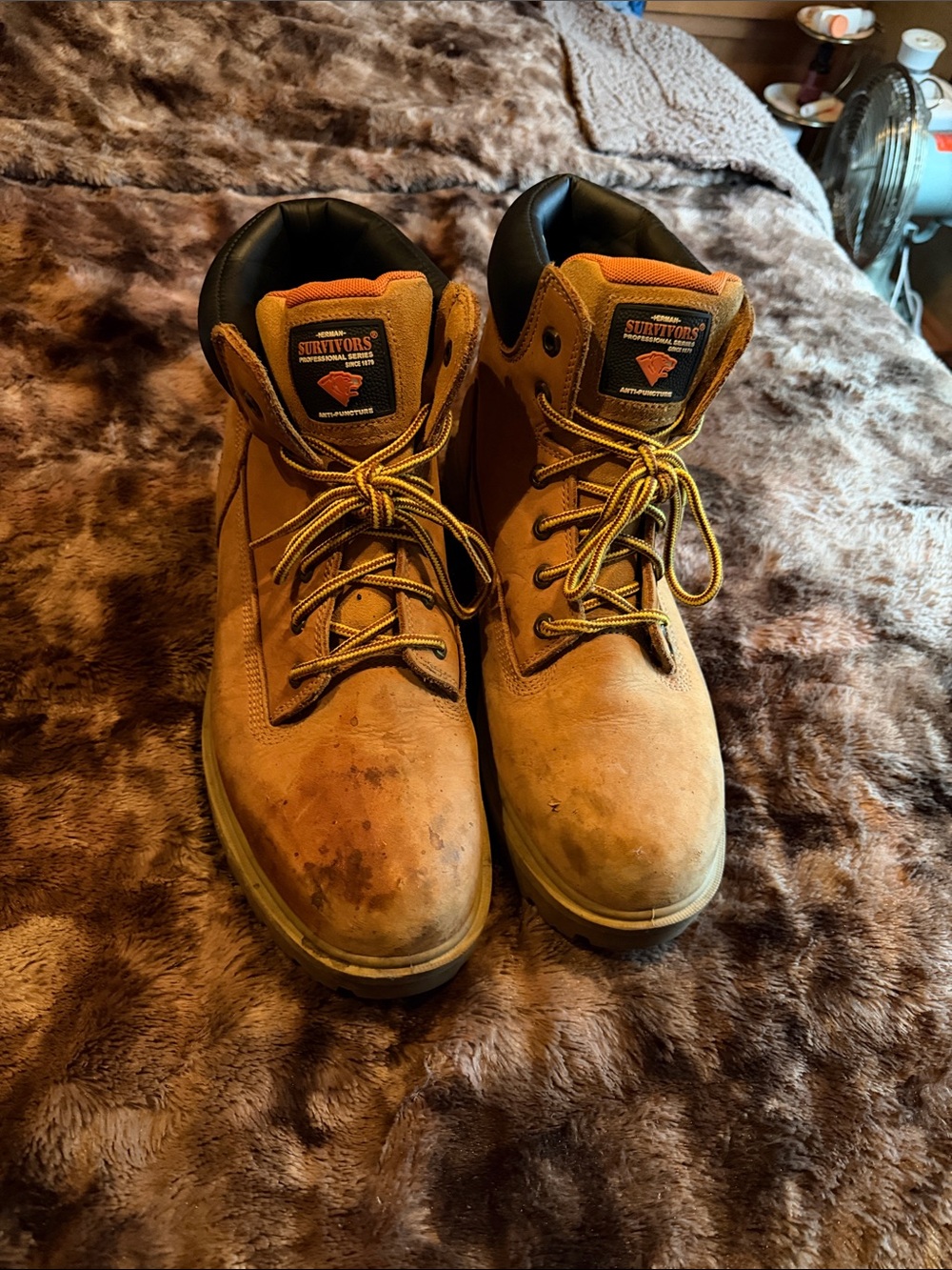 Men's Steel Toe Work Boots - Tan